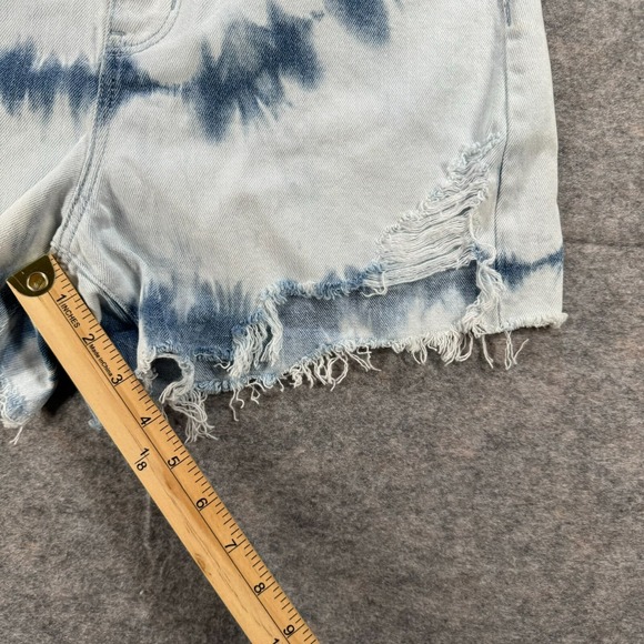 American Eagle Mom Shorts Womens Sz 2 High Rise Light Wash Cutoff Denim - Picture 3 of 13